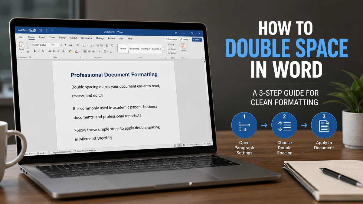 How to Double Space in Word: A 3-Step Guide for Clean Formatting