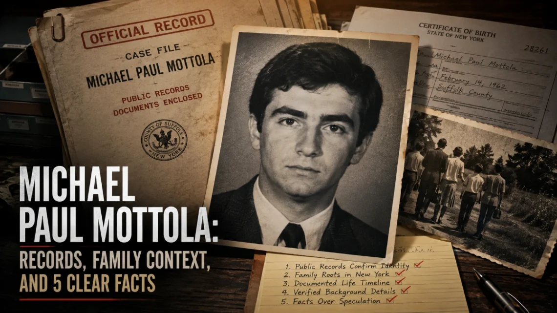 Michael Paul Mottola: Records, Family Context, and 5 Clear Facts